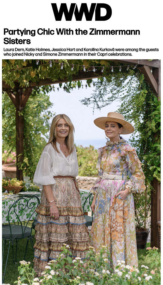 Partying Chic with the Zimmermann Sisters — Wwd, Sugokuii Events